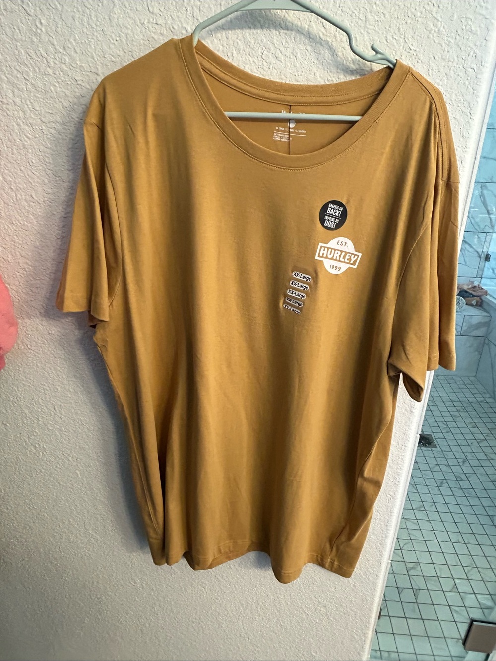 Hurley Men's Short Sleeve Tee in Mustard
